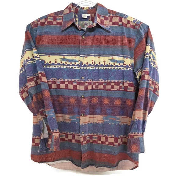 The Territory Ahead Other - Vintage The Territory Ahead Shirt Mens Large‎ Multicolor Southwestern Cotton 90s